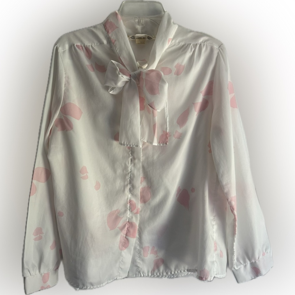 Alex Colman Vintage Bow Blouse women’s size medium